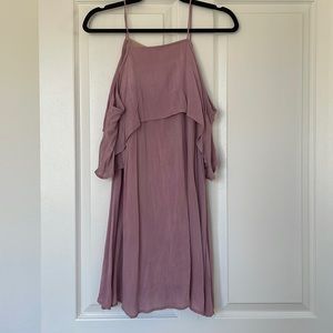 Tobi - SM - mauve cold shoulder short dress